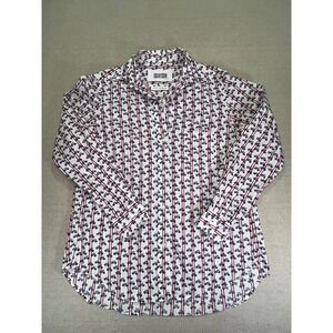 GRAYSON Women's Medium The Hero‎ Button Shirt Bicycle AOP Long Sleeve